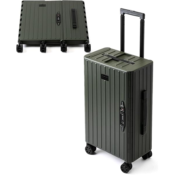 &.FLAT折り畳めるキャリーケース 機内持ち込み可能35Lスーツケースフラット Amazon.co.jp: &FLAT キャリーケース スーツケース 35L